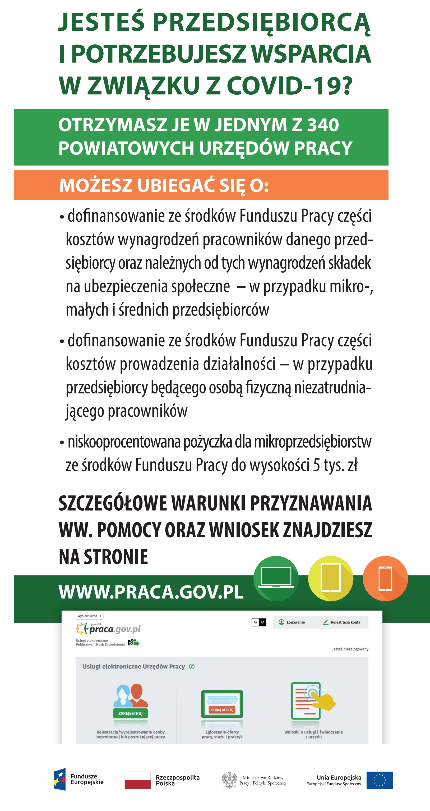 Ulotka wsparcie przedsiębiorców